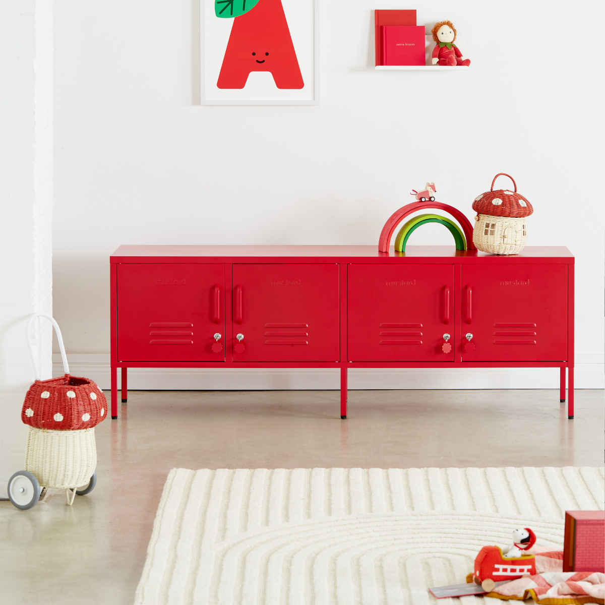 Metal Storage Cabinet Adjustable Shelf Storage Cabinet Laundry Room or Utility Room Storage Cabinet 2 Tiers Large Space for Books Clothes