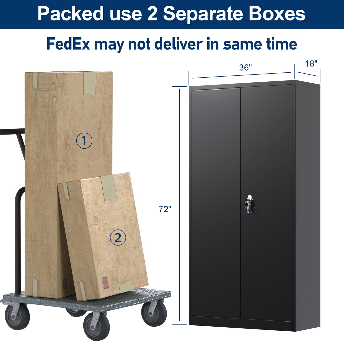 Metal Storage Cabinet with Lock, 72" H Garage Cabinets with Doors and Adjustable Shelves, Lockable Metal Cabinets for Garage, Home