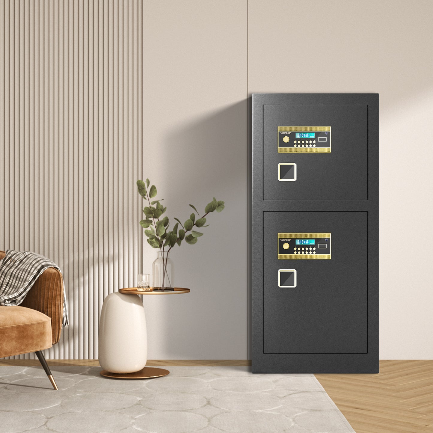 OME K3-120S Extra Large Safe Box, 13.8 Cubic Feet Heavy Duty Big Safe with Security Double Key Lock & Seperate Lock Box