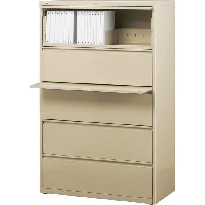 Lorell Lateral File Cabinet, Putty, 42 x 18-5/8 x 67-3/4 Inches