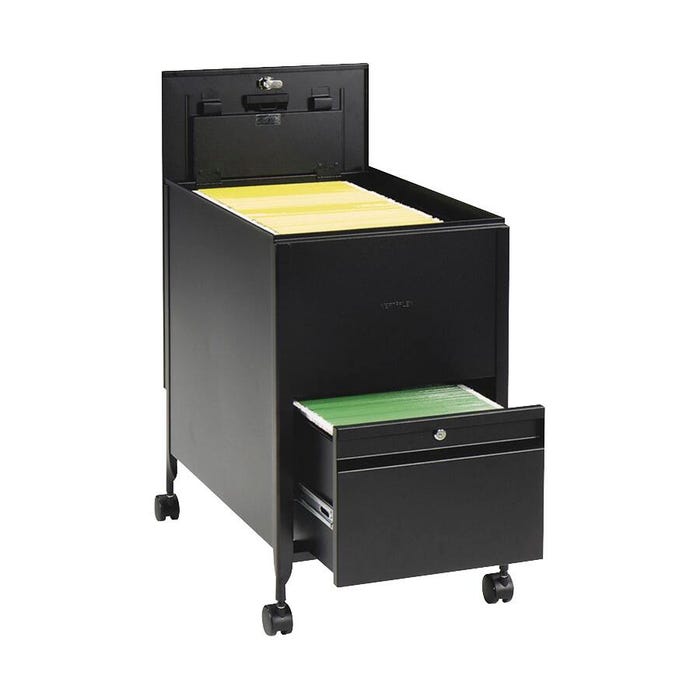 Safco Rollaway Letter Size File Cabinet, Black