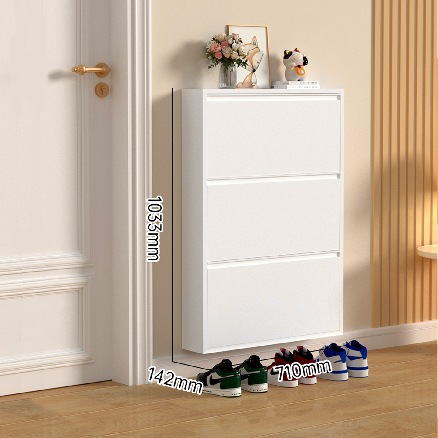 Wholesale 3 Drawer Metal Shoe Cabinet Cupboard Steel Shoe Rack Narrow Shoe Locker Storage Cabinet For Home Hallway