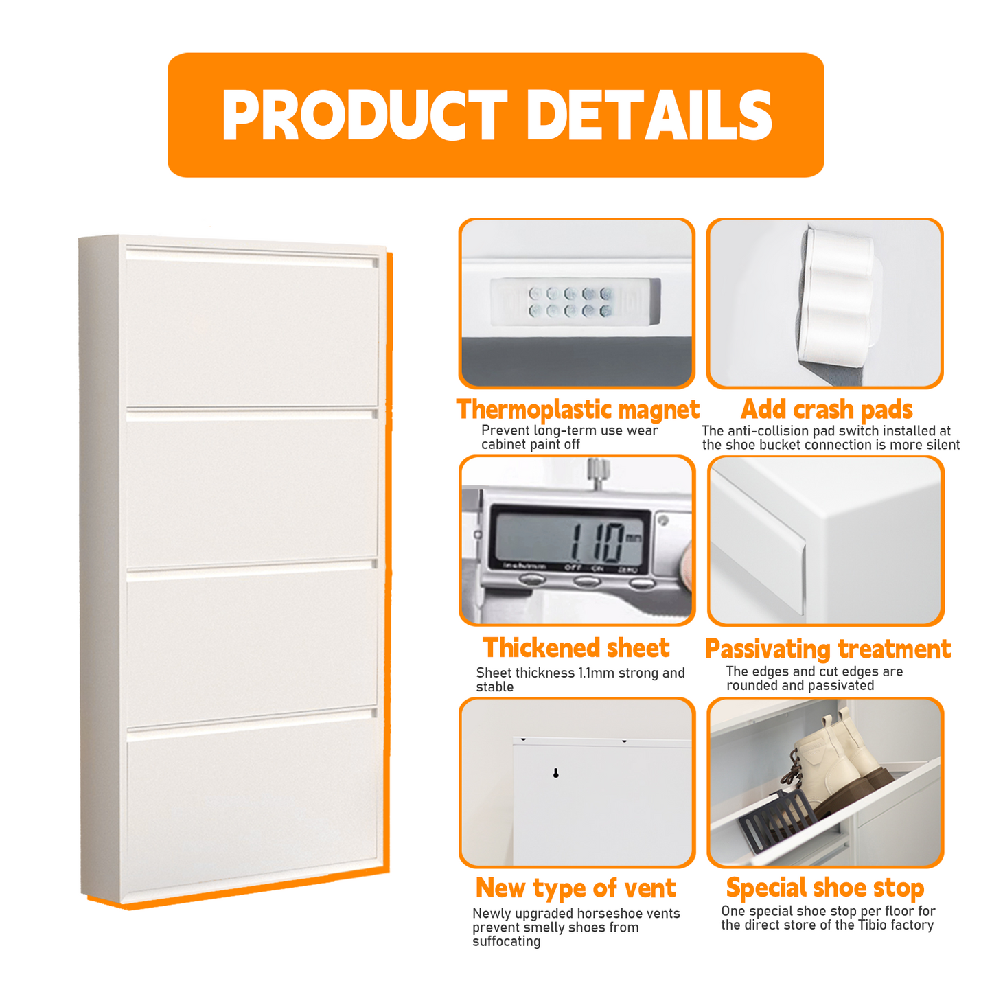 Services Hallway Shoe Cupboard Steel Thin Shoe Cabinets Narrow Shoe Rack Cabinet With 4 Flip Drawer