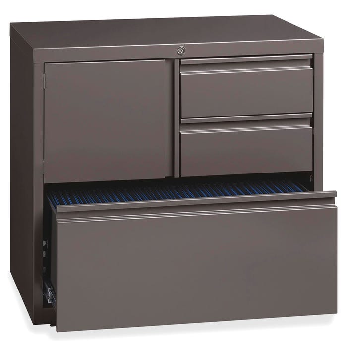 Lorell 30 in Personal Storage Center Lateral File, PSC Door, 30 x 18-5/8 x 28 Inches, Medium Tone