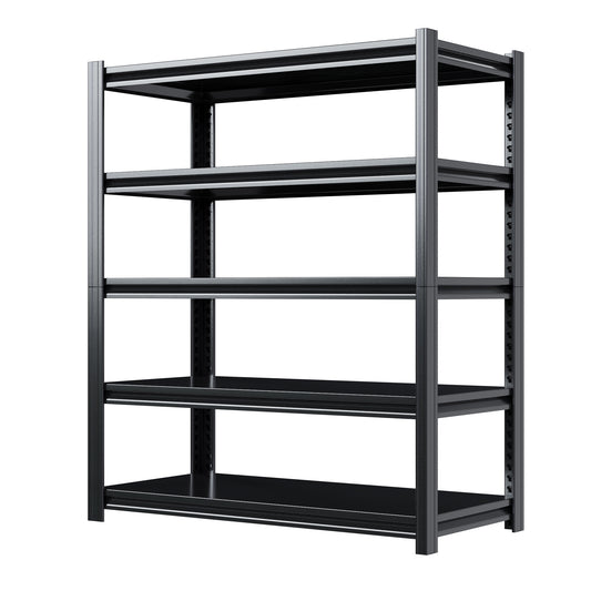 72" H Garage Shelving Unit-Adjustable 5-Tier Heavy-Duty Metal Storage Rack|3000 lbs Capacity Shelf|Easy Assembly Shelves|Rust-Resistant|Perfect for Garage Basement Workshop Organization