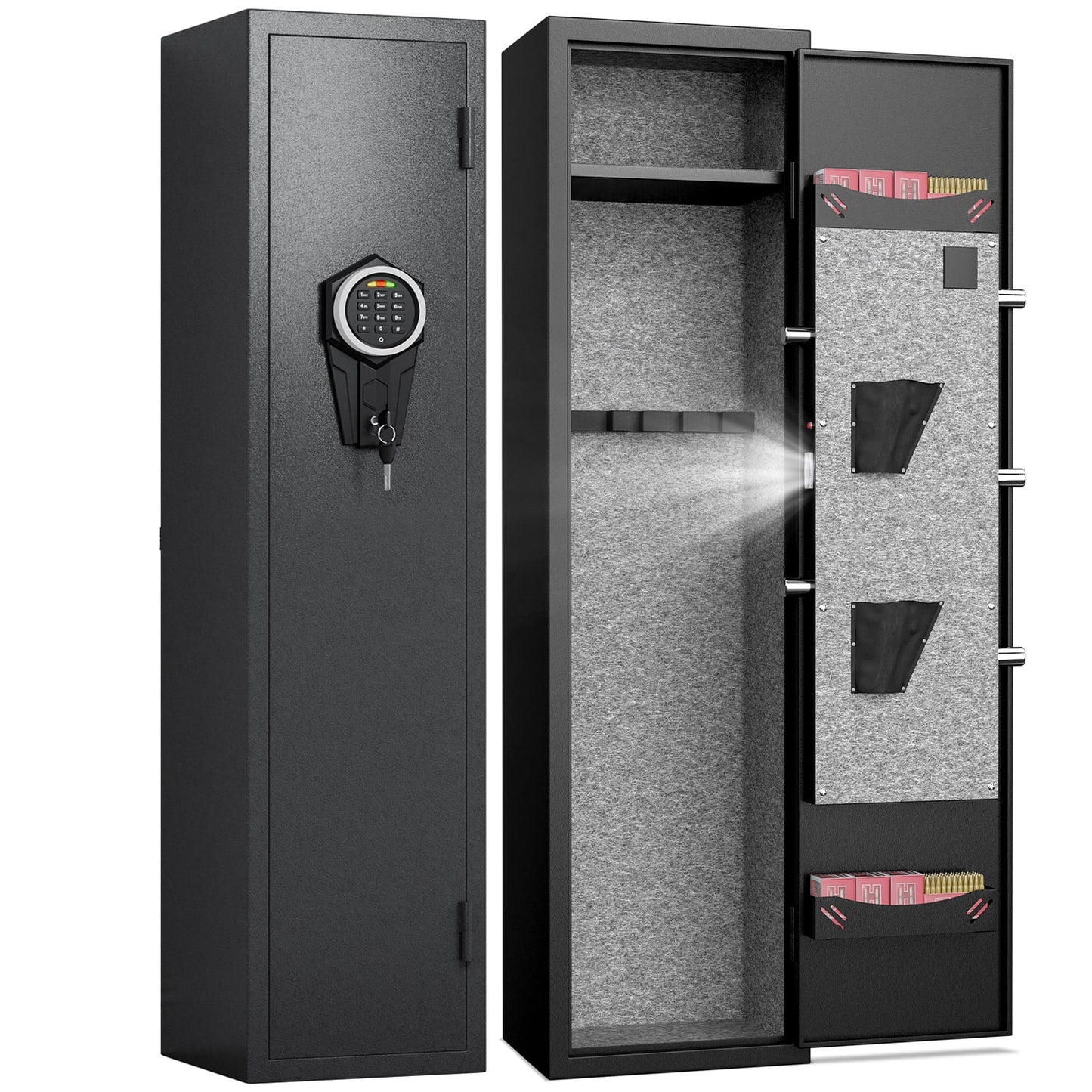 WC GKL-120D Quick Access 2-Gun Safe for Rifles and Pistols - Silent Mode, Alarm System