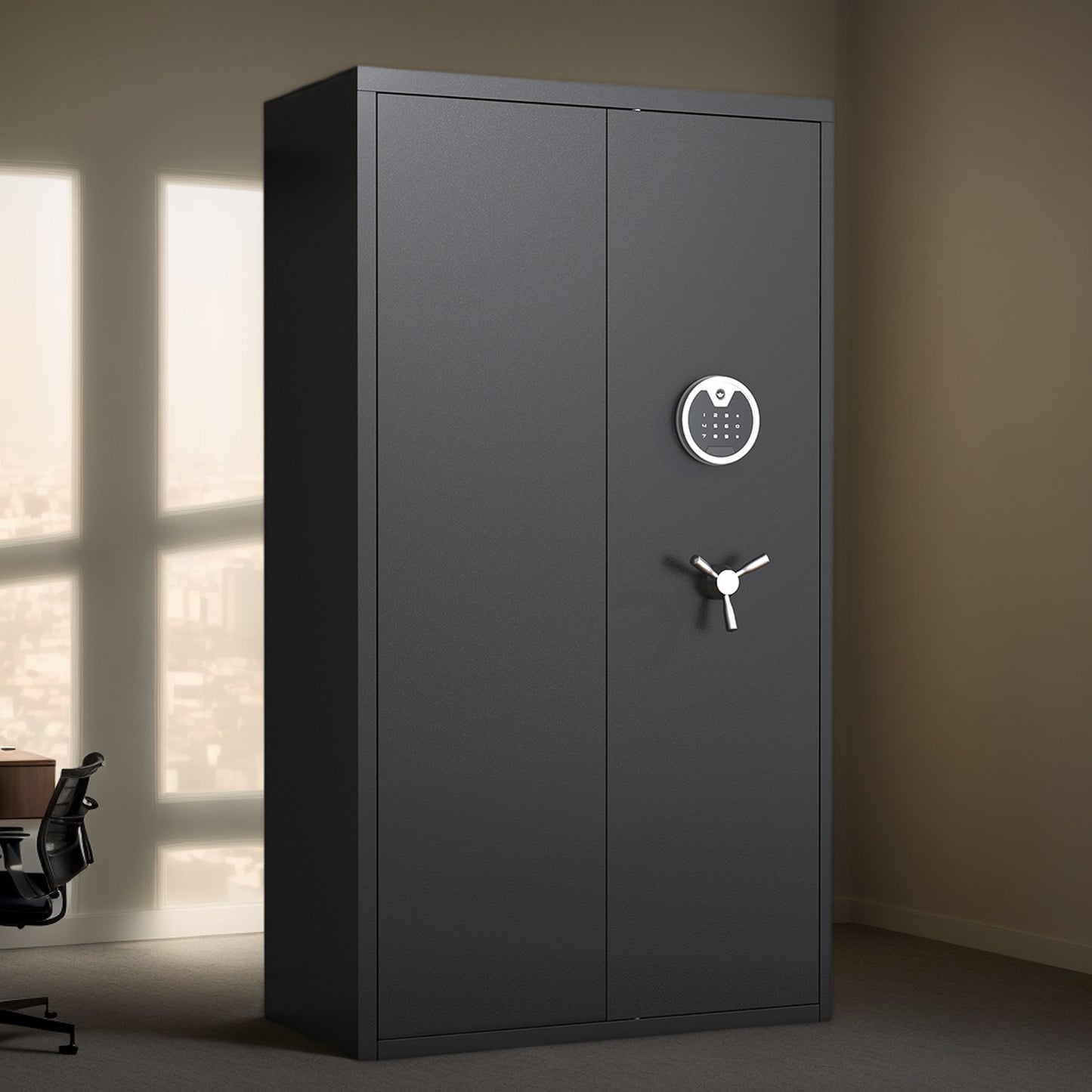 OME AKG3-132D 30-40 Large Gun Safe for Pistol, Unassembled Gun Safe with LCD Keypad and Adjustable Shlef