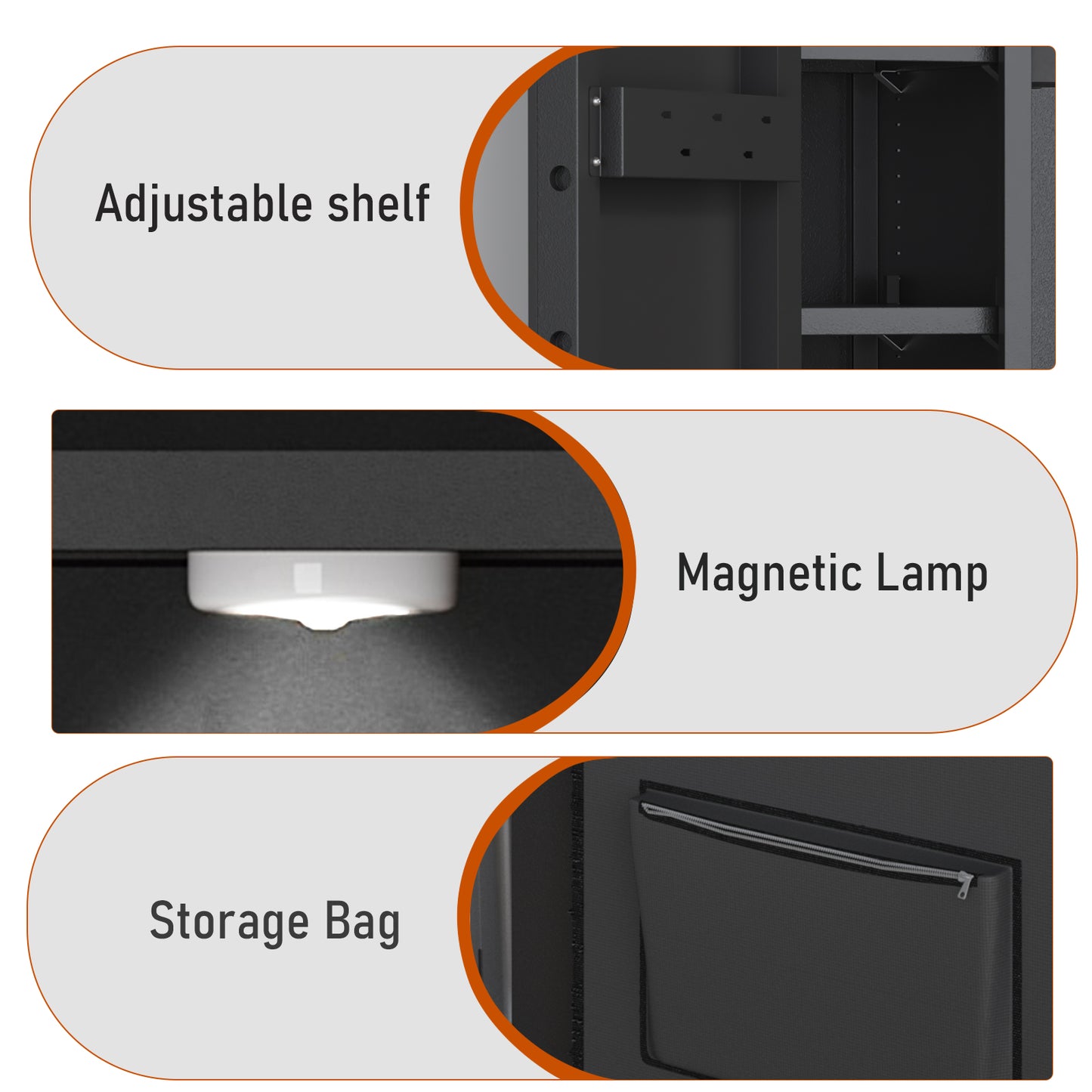 OME AKG3-132D 30-40 Large Gun Safe for Pistol, Unassembled Gun Safe with LCD Keypad and Adjustable Shlef