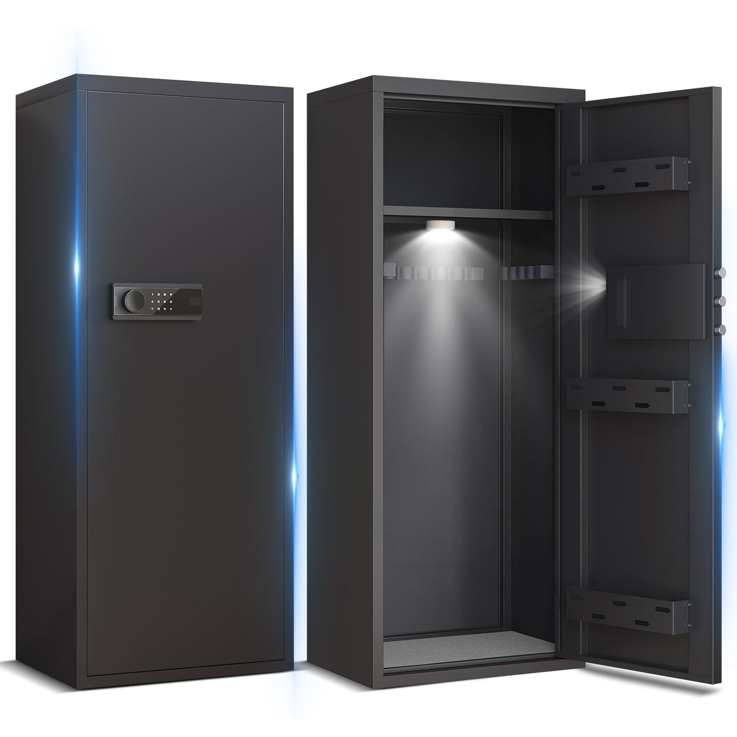 BM-Gun Safe AK1-132D 7-8 Gun Safe for Shotgun,Digital safe with Removable Shelf & Silent Mode