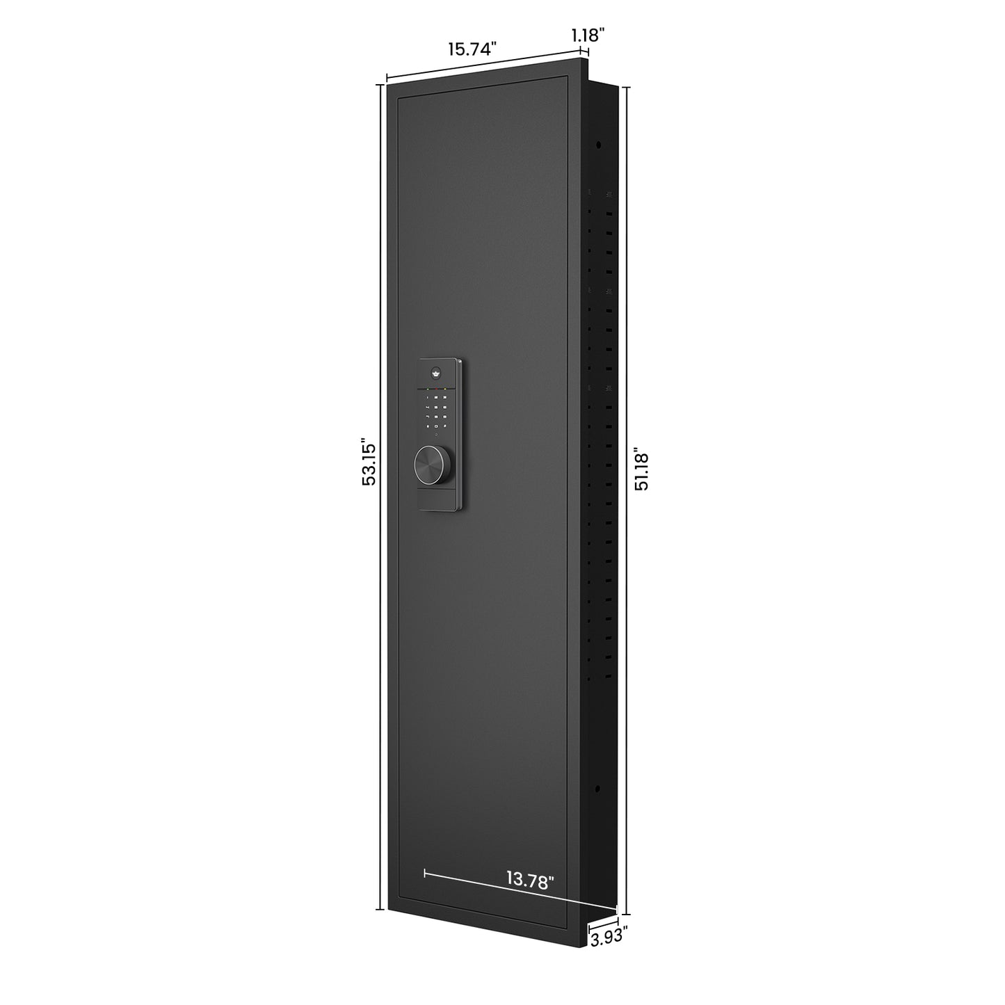 Didital Touch Panel In-Wall Safe,Hidden Wall Gun Safe for Rifles and Pistols with Adjustable Shelves,Assembled Storege Gun Safe for Firearm and Valuables (Black-Digital)