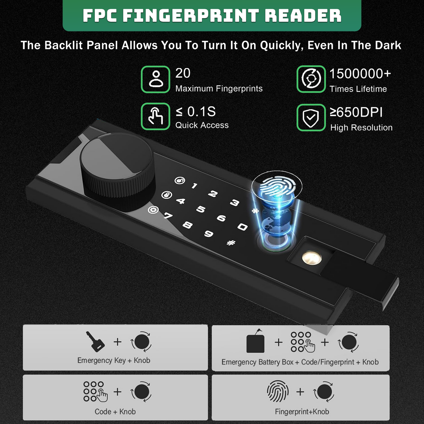 BM 6.0 Cuft Large Biometric Fingerprint Safe Fireproof Waterproof, Anti-Theft Money Safe Box with Deposit Slot & Dual Alarm System, Backlit Keypad Security Document Safe for Home Office Hotel