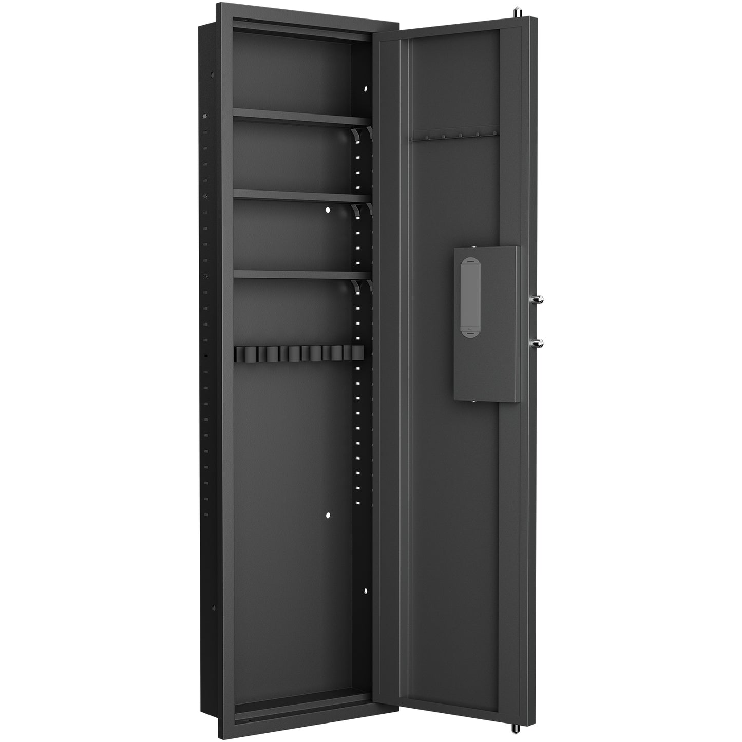 53" Tall Wall Safe, Hidden Wall Safes Between the Studs for Home Shotguns and Pistols, Wall Safes With Removable Shelf and Ammo Storage Shelf, Large Wall Long Safe for Money Documents Valuables