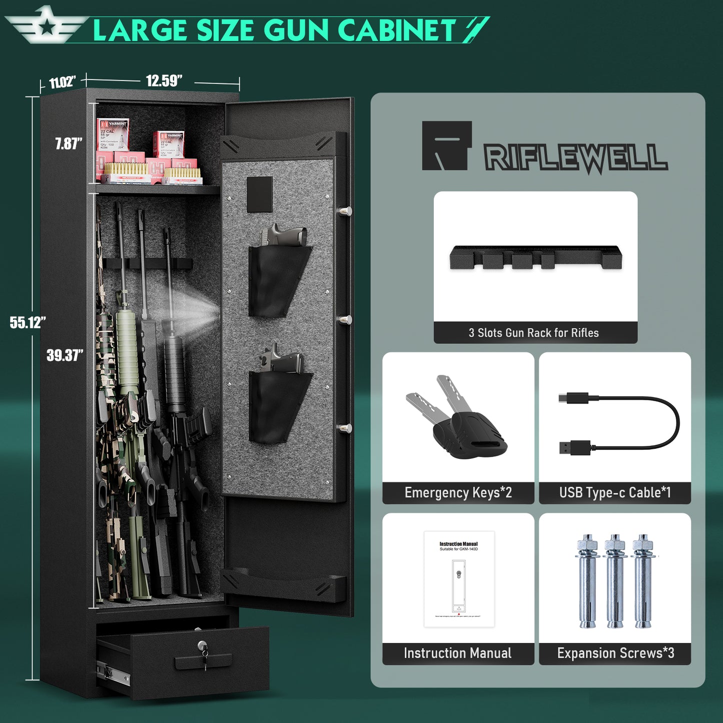 XB-GKM-140D Gun Safe