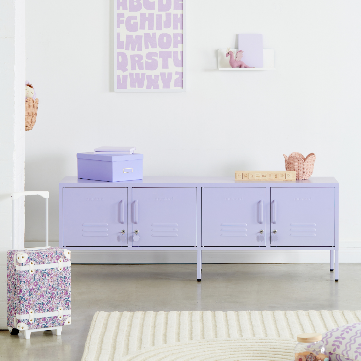 Metal Storage Cabinet Adjustable Shelf Storage Cabinet Laundry Room or Utility Room Storage Cabinet 2 Tiers Large Space for Books Clothes