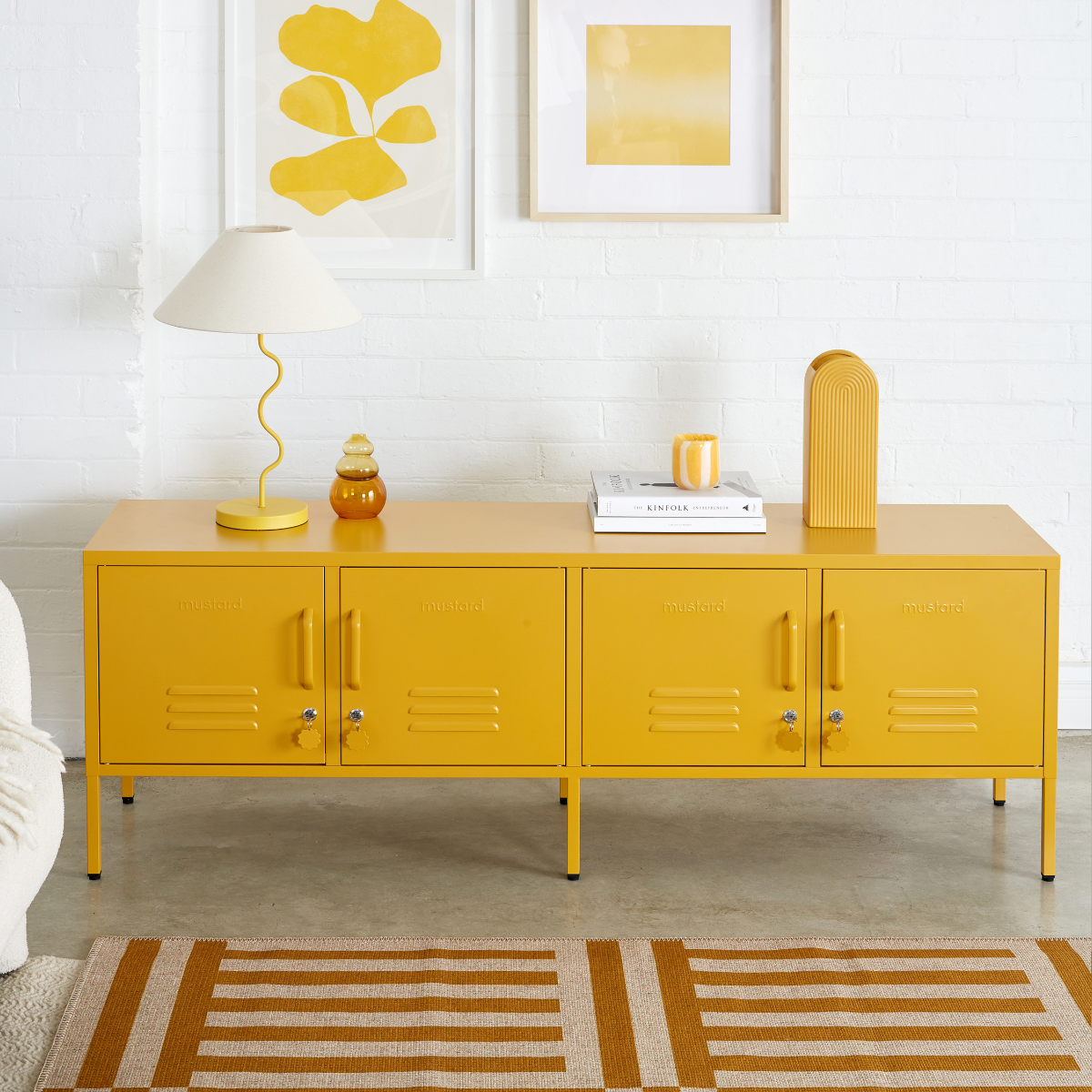 Metal Storage Cabinet Adjustable Shelf Storage Cabinet Laundry Room or Utility Room Storage Cabinet 2 Tiers Large Space for Books Clothes