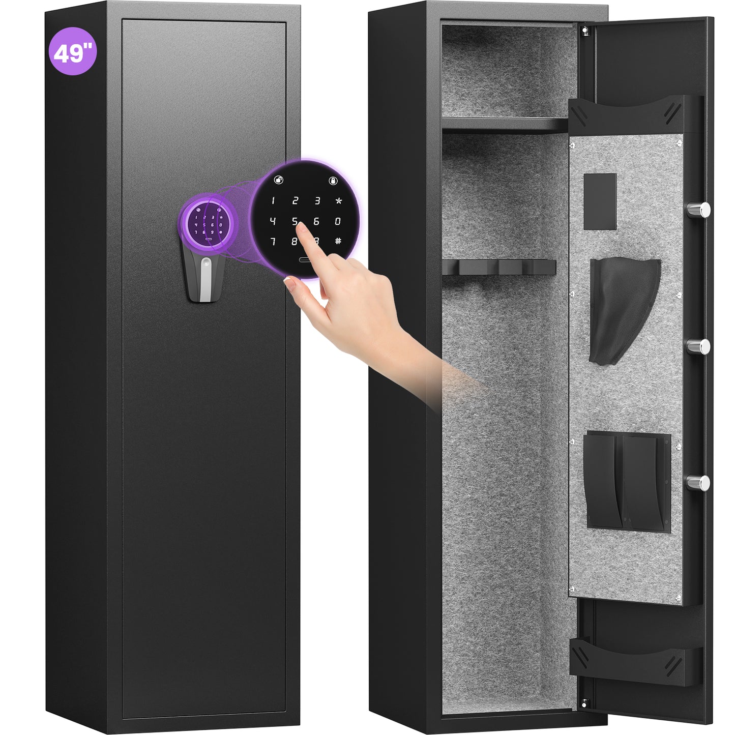 YT-3-5 Gun Safe - Quick Access Gun Safe with Silent Mode and Alarm System