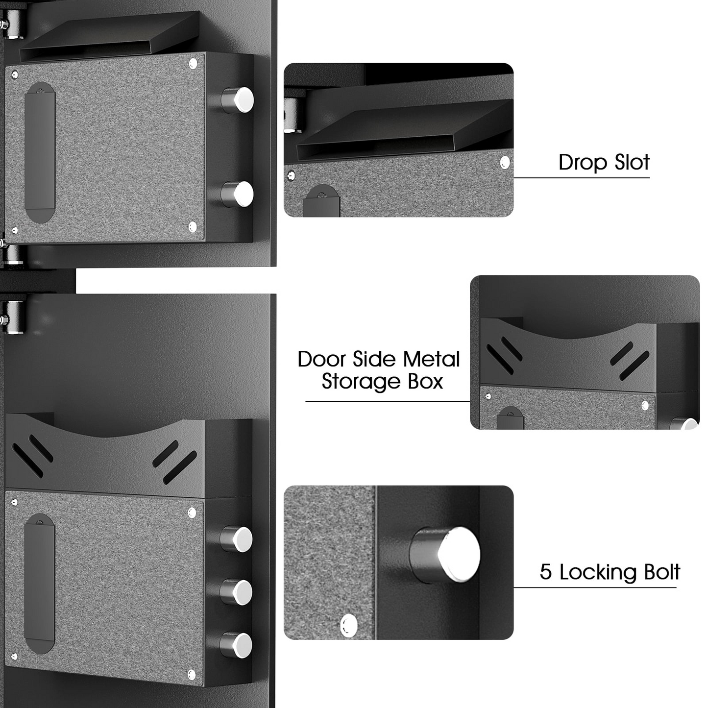 Fireproof Safe Box, 7.0 Cub Heavy Duty Large Safe with Dual Alarm System, Home Safe with Deposit Slot and Backlit Keyboard