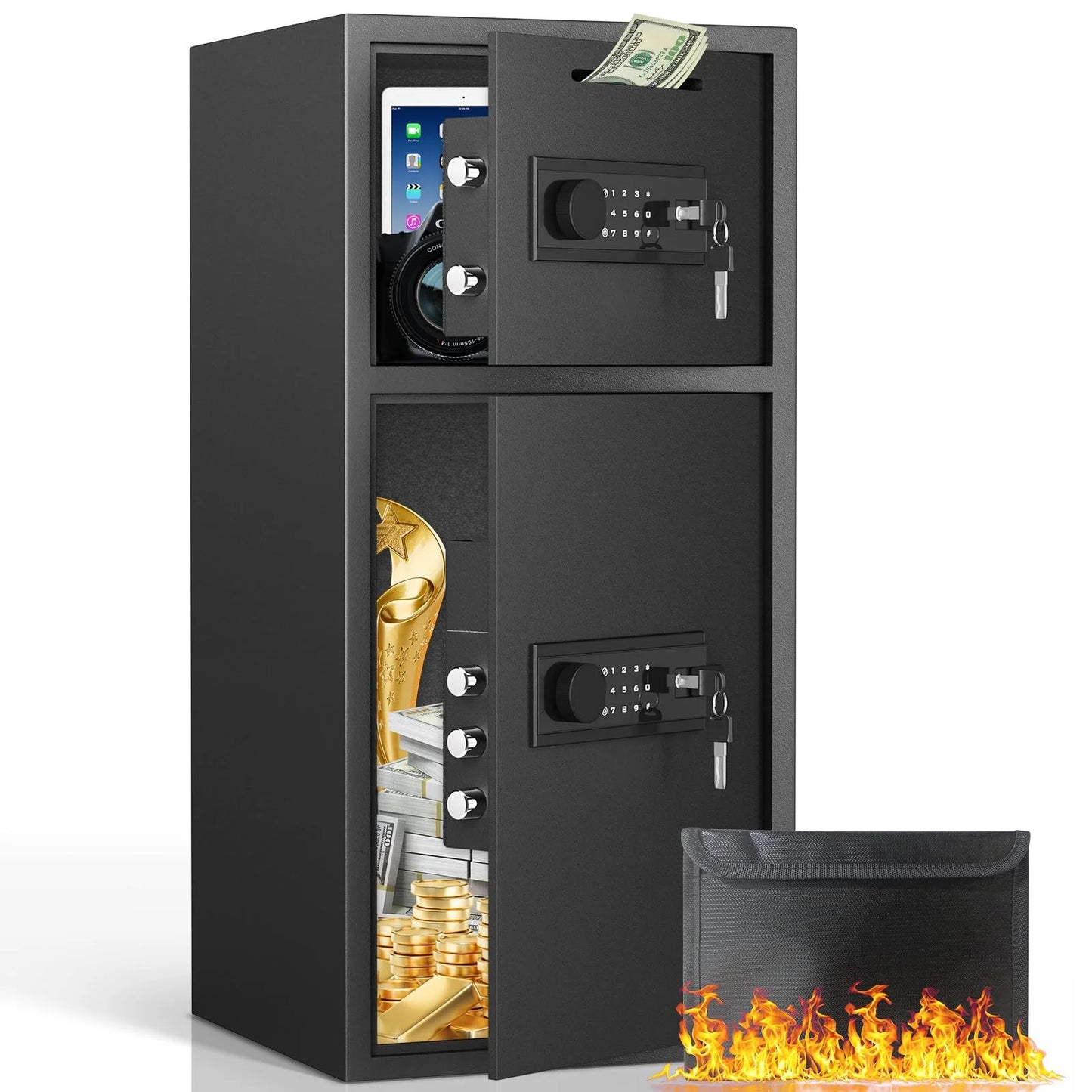 BM-K1-75 6.5 Cub Extra Large Safe Box, Home Safe .