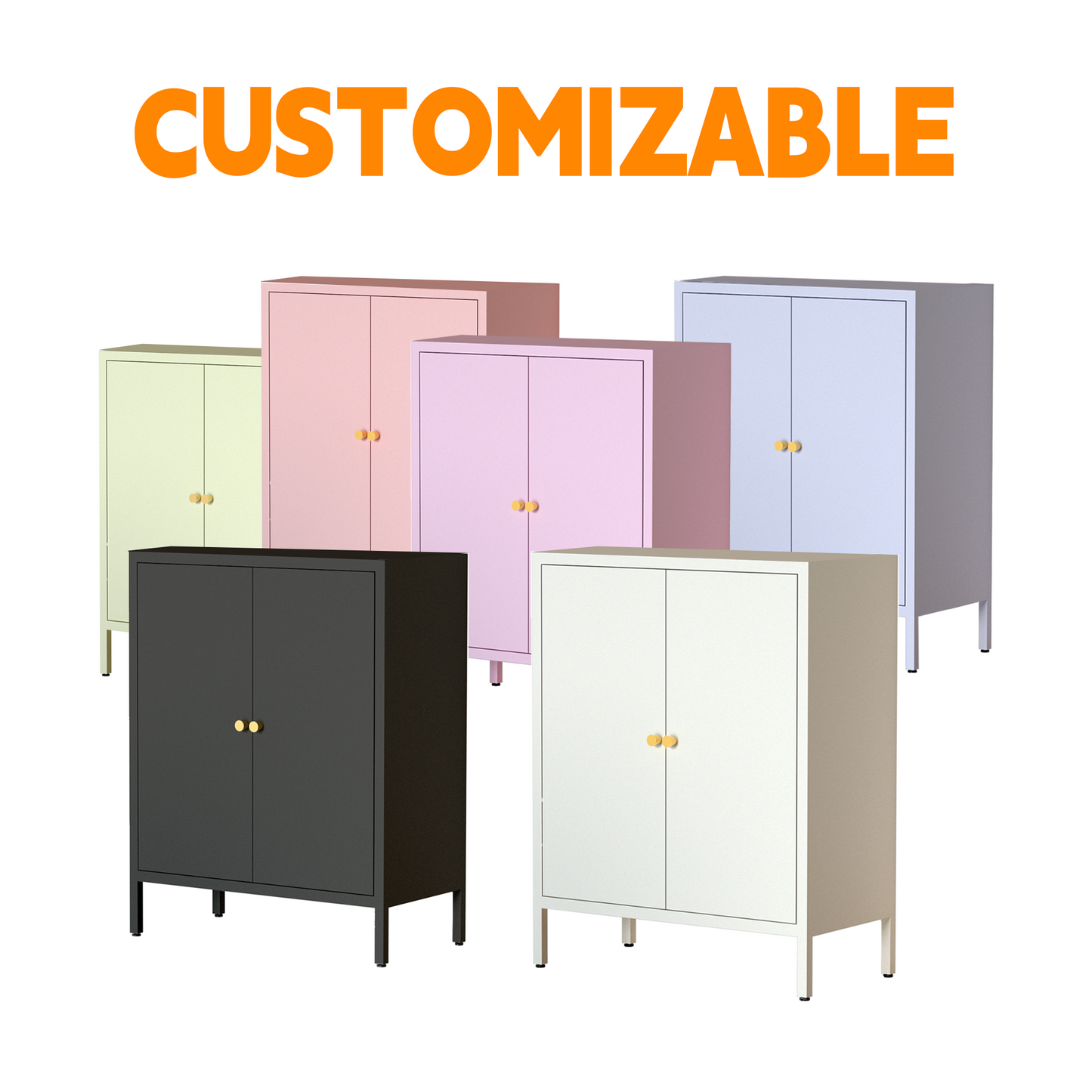 Services Steel Cabinet Kitchen Dining Room Sideboard Kitchen Tablewares Storage Cupboard With 3 Layers And Drawer Multiple colors to choose from