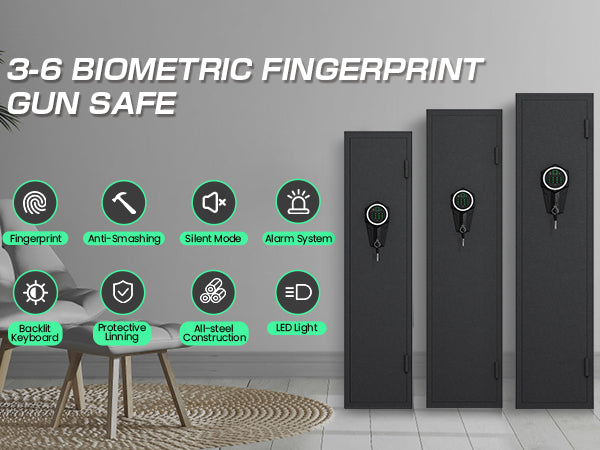 KAV-XB-GKL-145W,Gun Safe Digital Quick Access 5 Gun Safe
