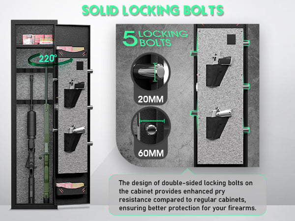 KAV-XB-GKL-145W,Gun Safe Digital Quick Access 5 Gun Safe
