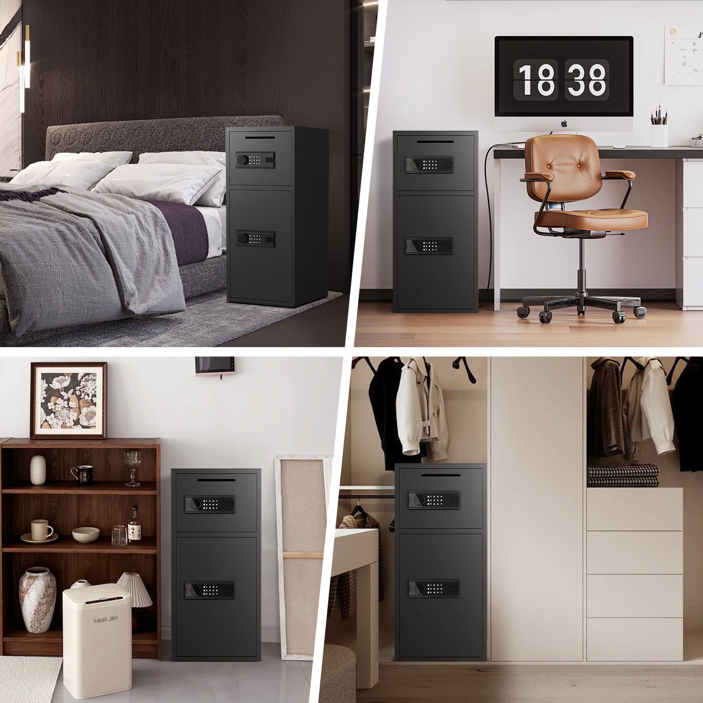 OME-6.5 Cub Extra Large Safe Box, Home Safe with double door,Large Durable Safe Box with Fireproof Bag for Home,Hotel Office