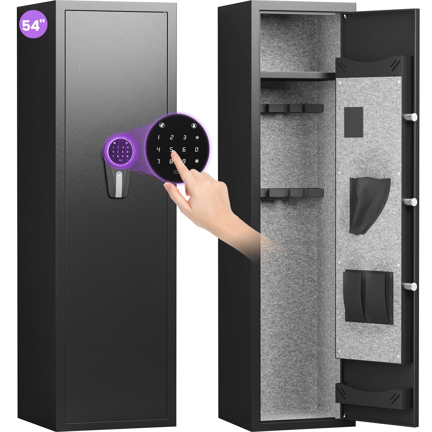 YT -4-6 Gun Safe - Deeper and Larger Gun Safe with Silent Mode and Alarm System