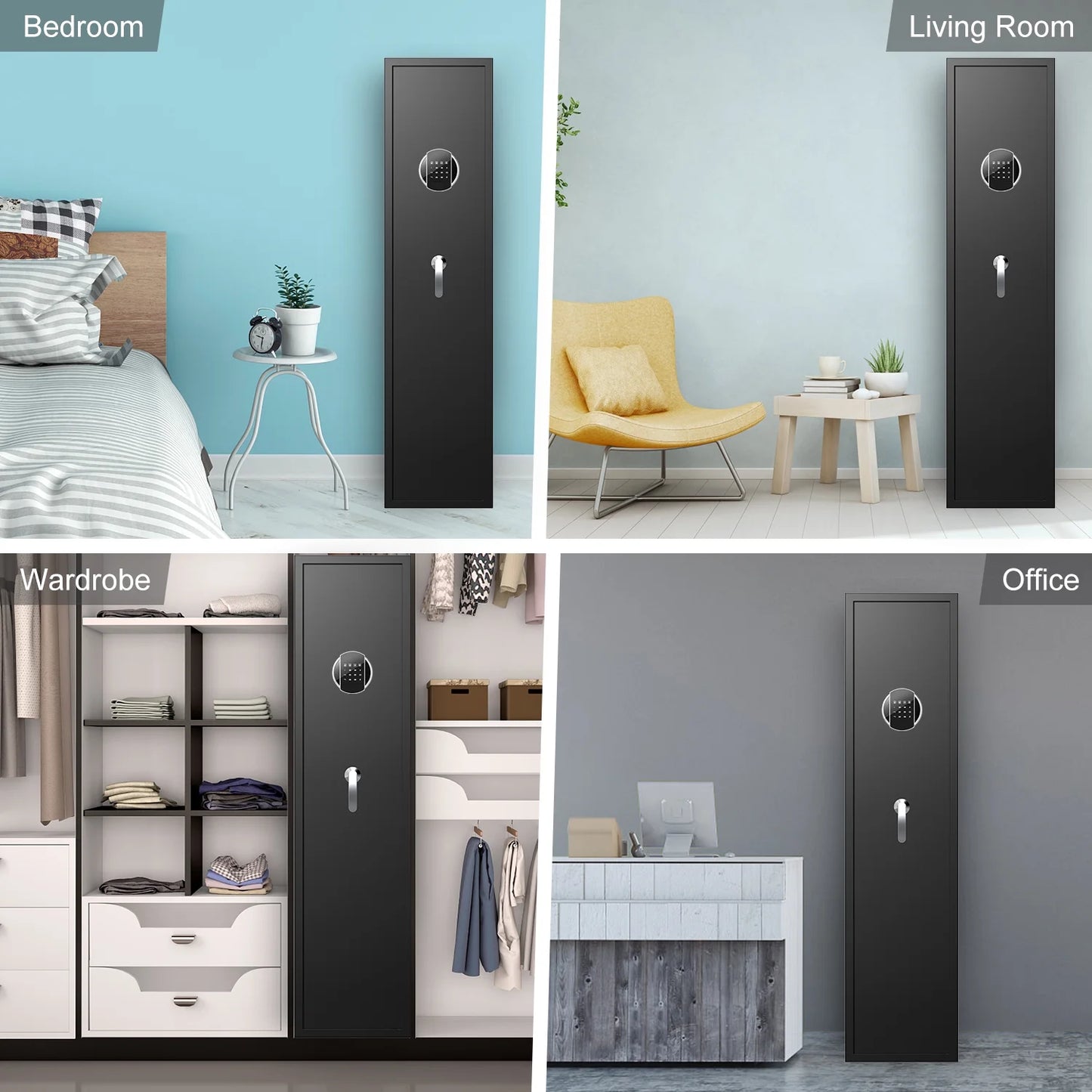 KAV-QG-DZ-WALMART 3-5 Long Gun Safe, Digital Gun Safe for Shotguns