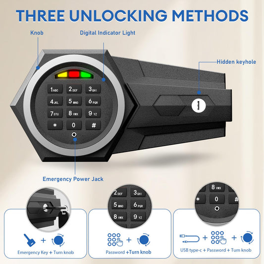 5.5 CuFt Digital Safe with Double Door, Security Safe for Home Office - image 2