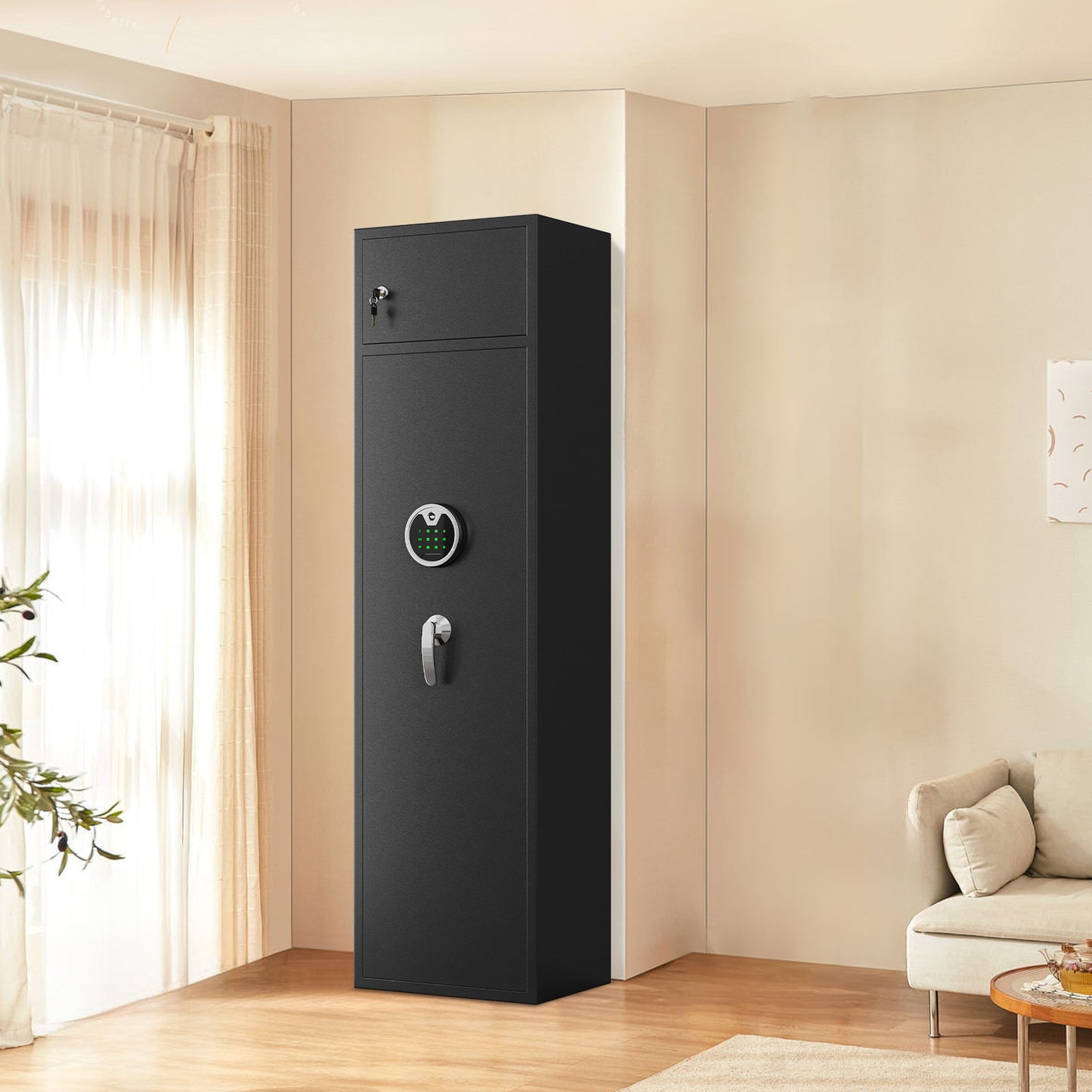 OME G3-145DB Gun Safe, 5-7 Digital Gun Safe with Separate Lock Box, Large Gun Storage with Pistol Bag & Metal Storage Box