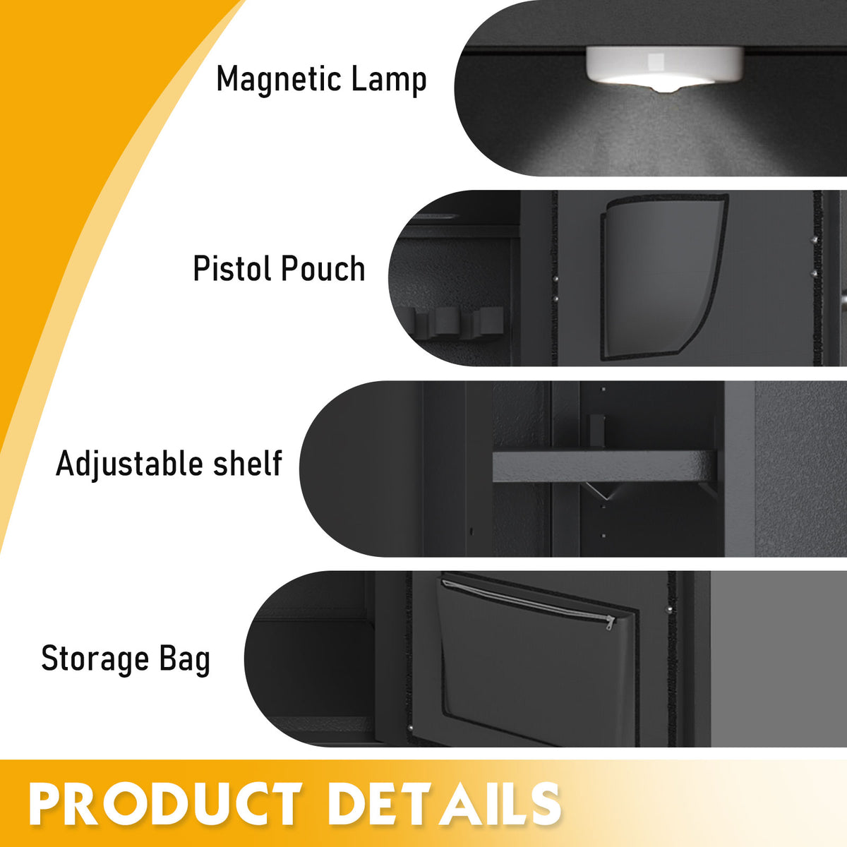 BM-AKG3-138W 30-40 Gun Fingerprint Safe, Unassembled Large Biometric Long Gun Safe with LCD Keypad & Gun Rack