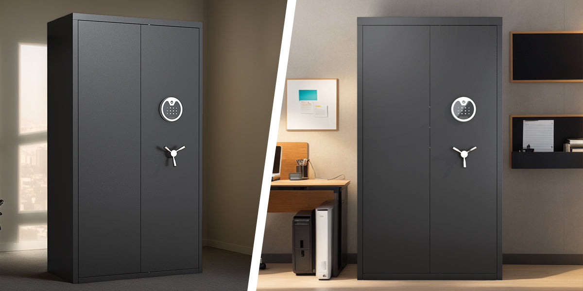 OME AKG3-132D 30-40 Large Gun Safe for Pistol, Unassembled Gun Safe with LCD Keypad and Adjustable Shlef