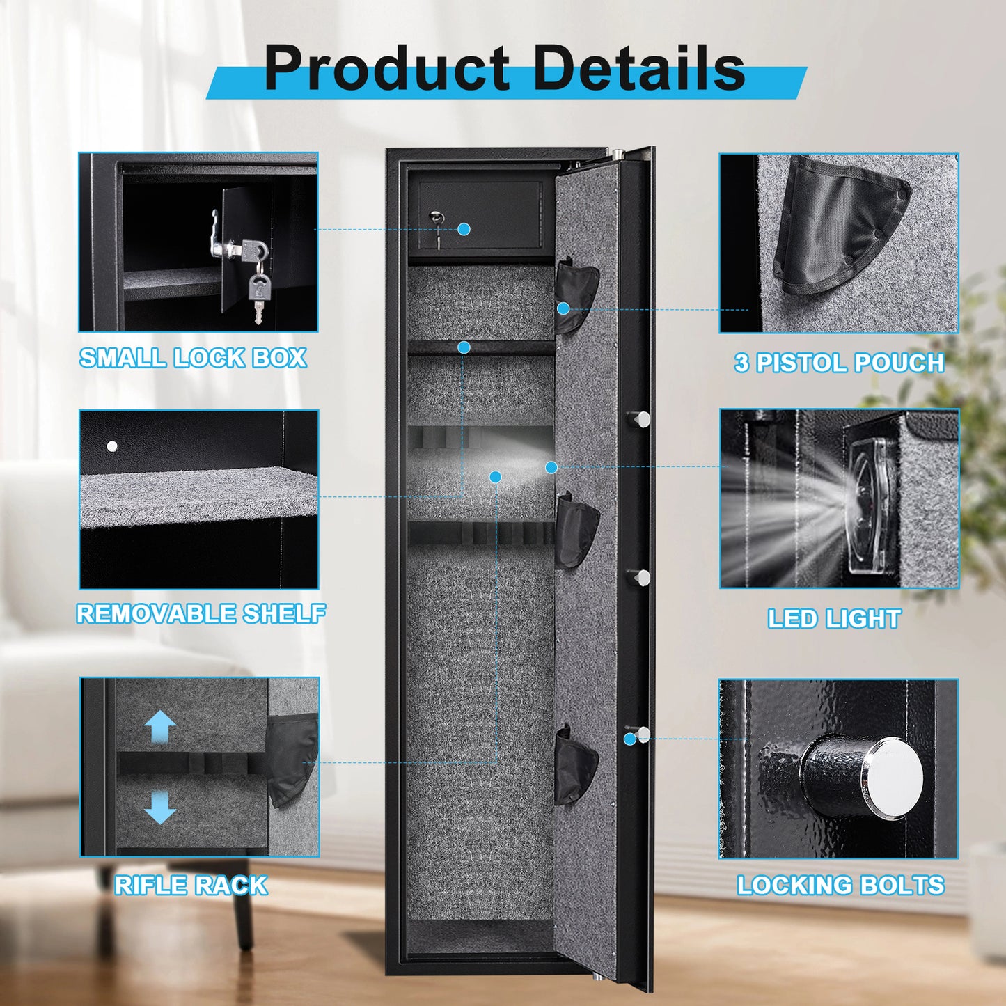 OME G2Q-145D 57" Digital Keypad Gun Safe