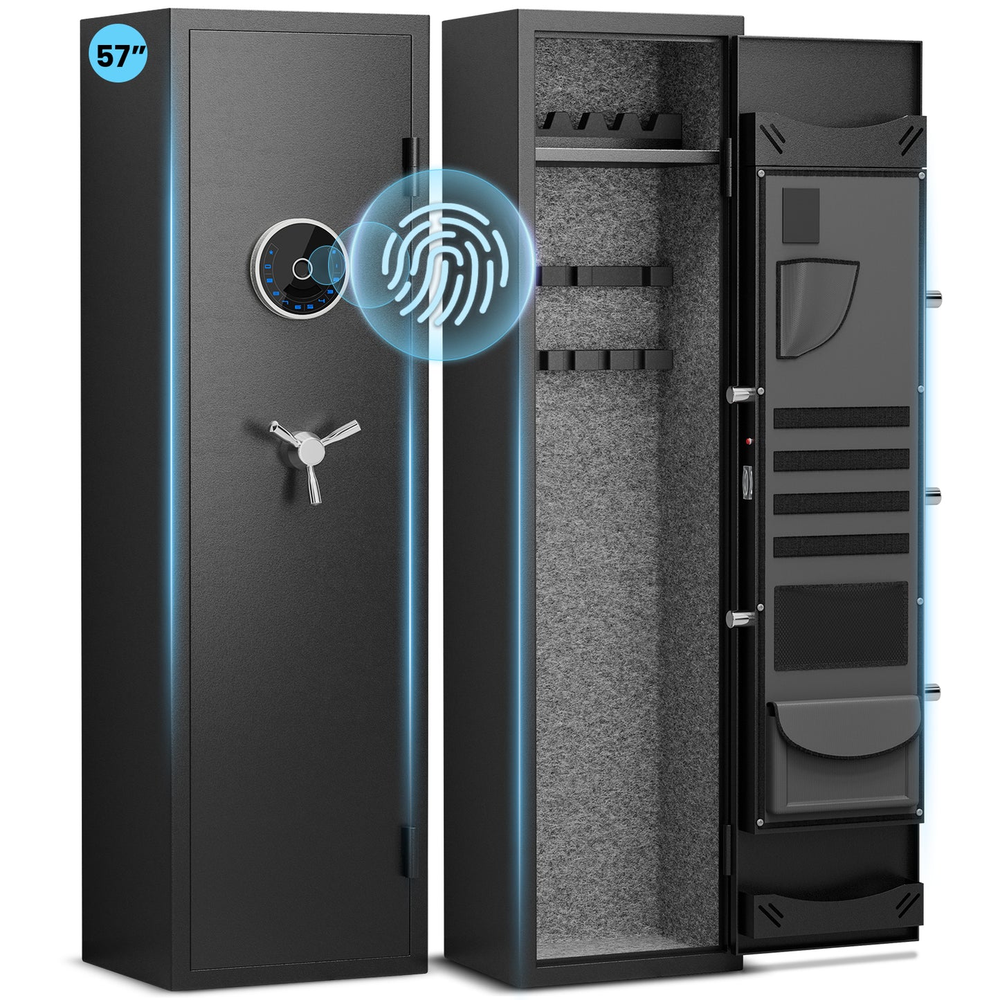 BM-G5-145W-5-6 Gun Safe, Qucik Access Gun cabinet with Removable Shelf and 3 Gun Racks