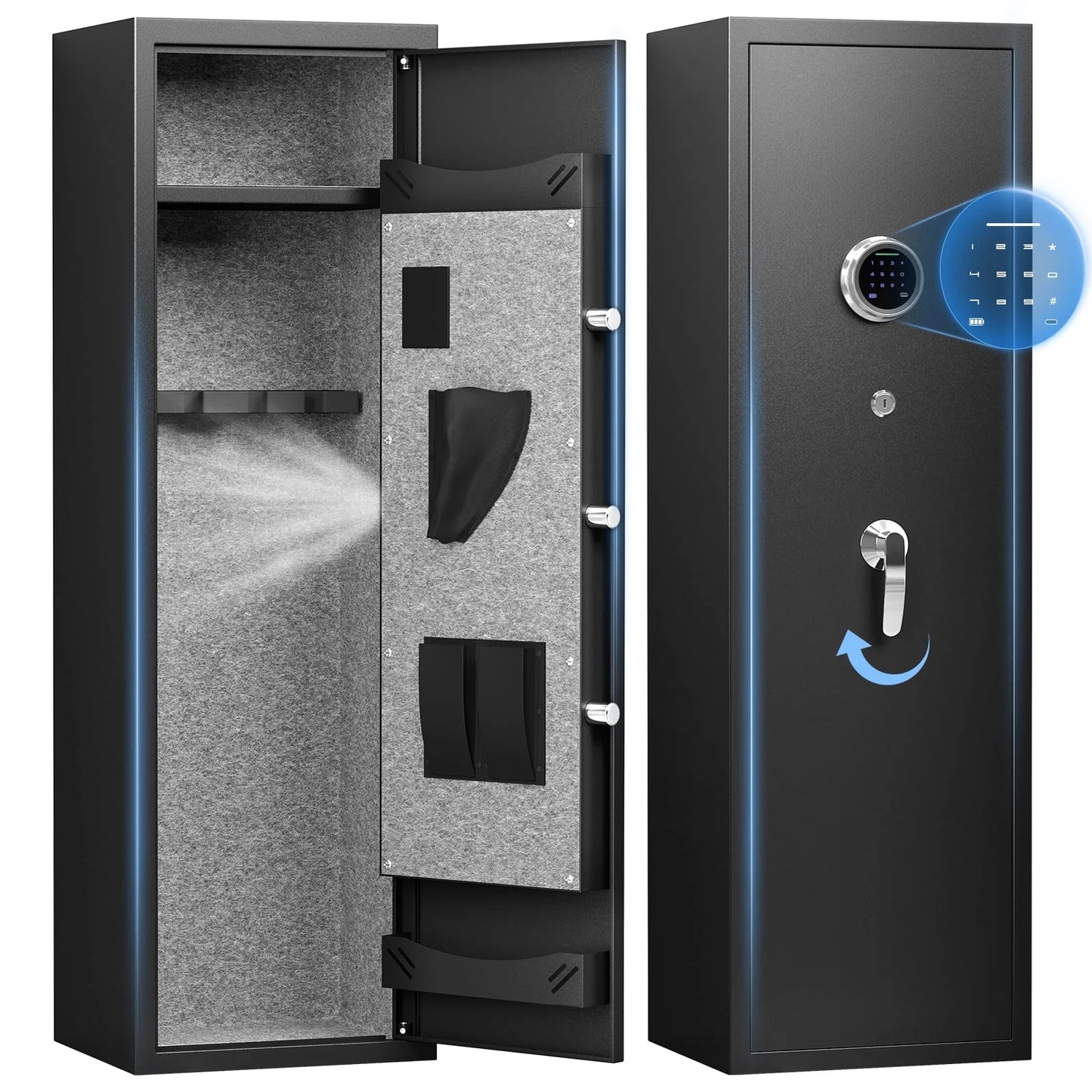 KAV-4-5 Gun Safe, Deeper and Larger Gun Safe for Home Shotguns