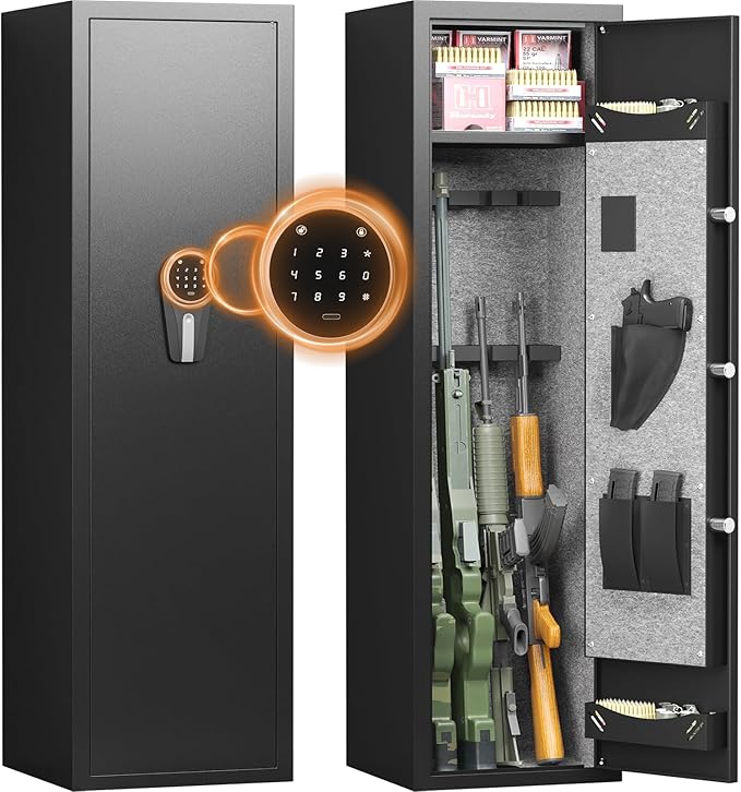 KAV-Gun Safe, 4-6 Larger and Deeper Gun Safe for Rifles and Pistols