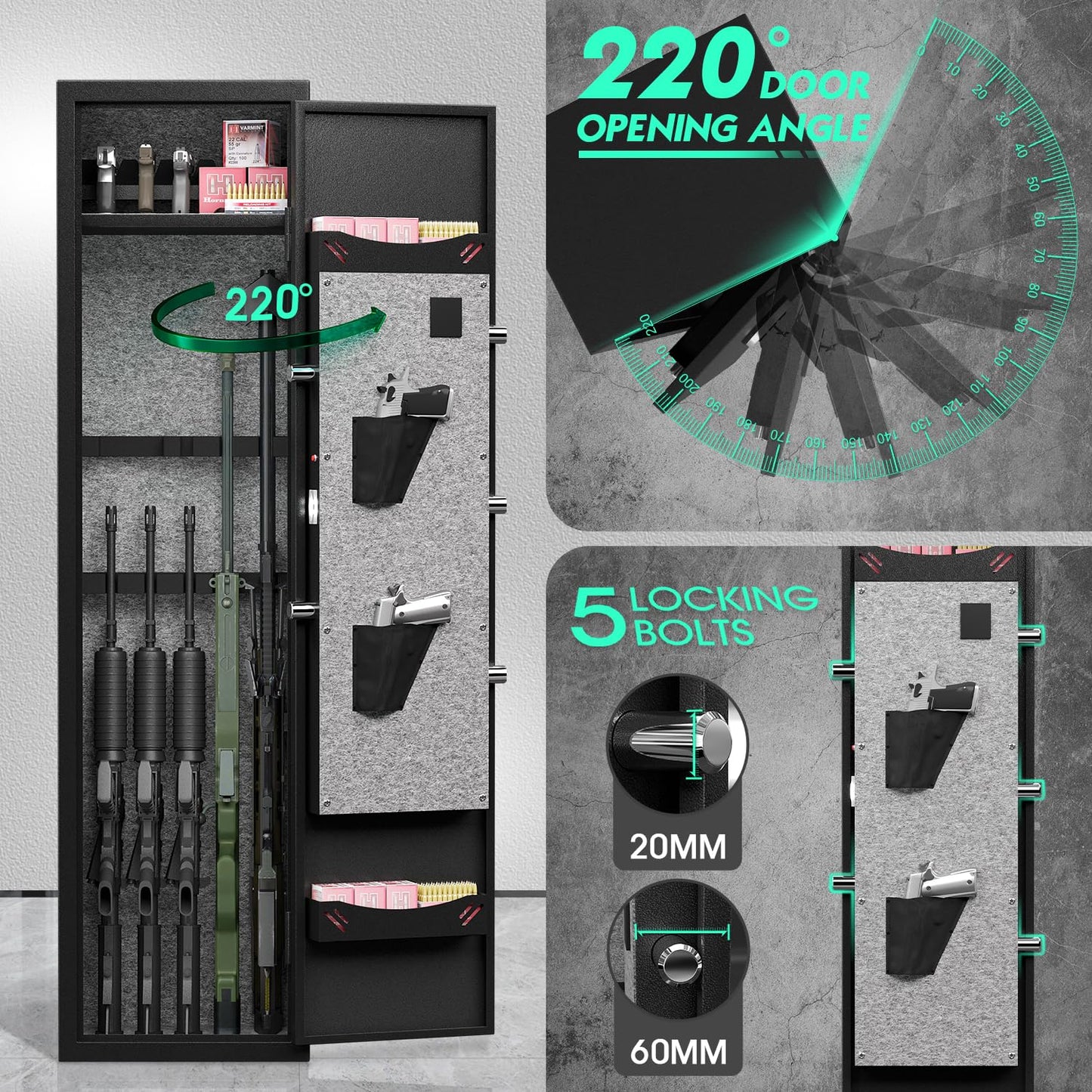 OME-XB-GKM-145W 5-6 Rifle Gun Safe