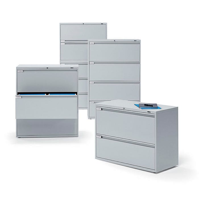 Global Industries 9300P 3-Drawer Locking Lateral File Cabinet