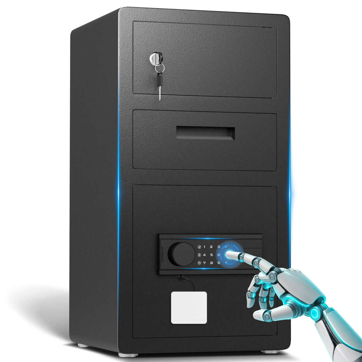 BM-KKT-68 5.0 Cub Digital Lock Safe, Home Digital Safe with Drop Slot and Dual Alarm System,