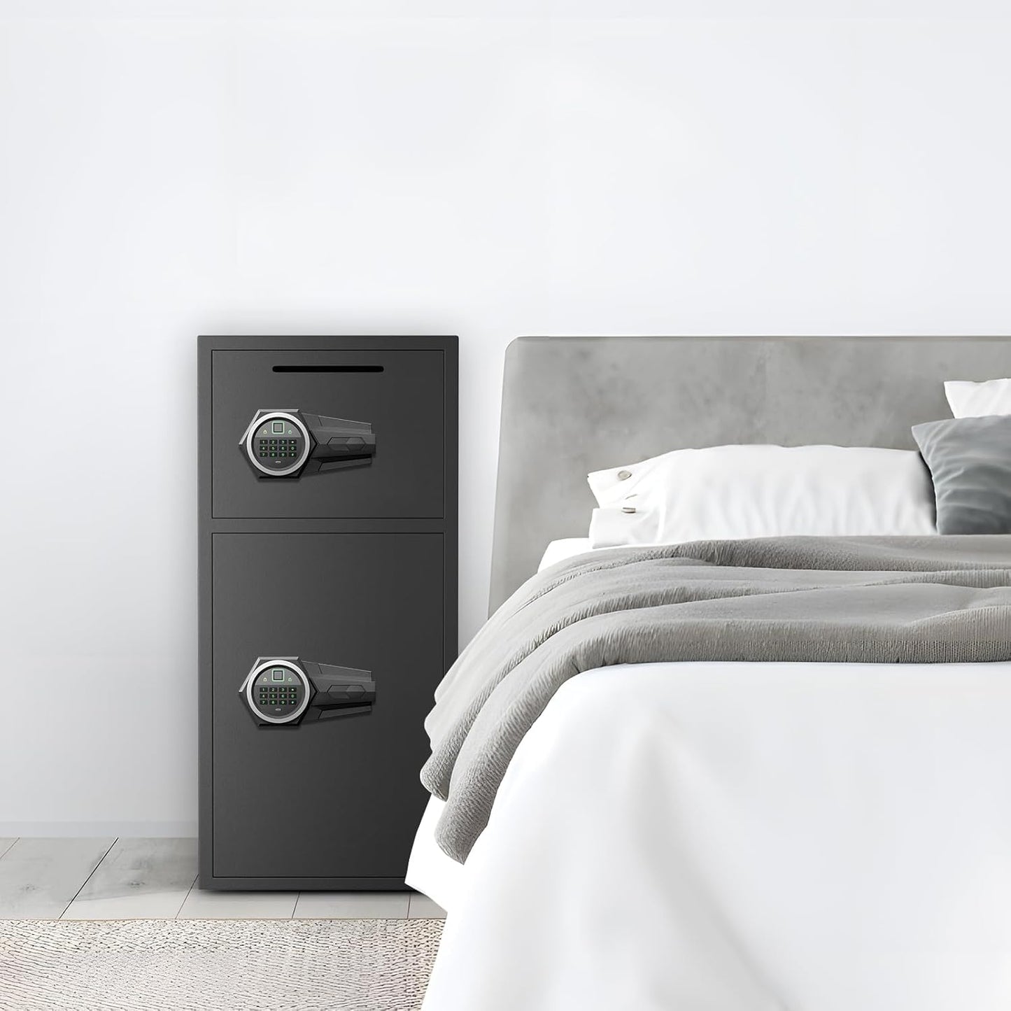 BM-KL-85W Fingerprint password personal Safe with Deposit Slot & Dual Alarm System