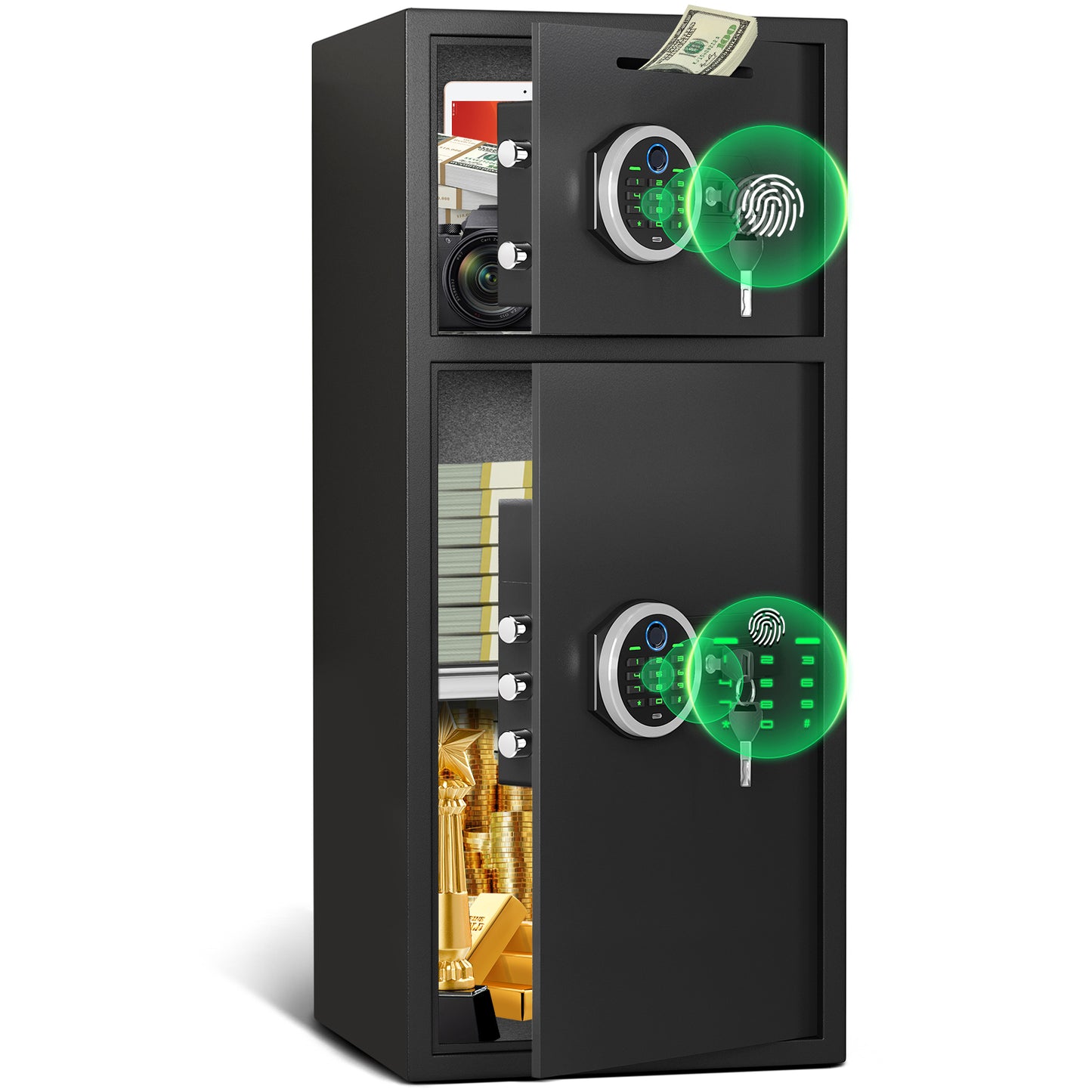 BM-KM-85W 7.0 Money Safe With Mute Function and LED Light, Security Box for Money Valuables