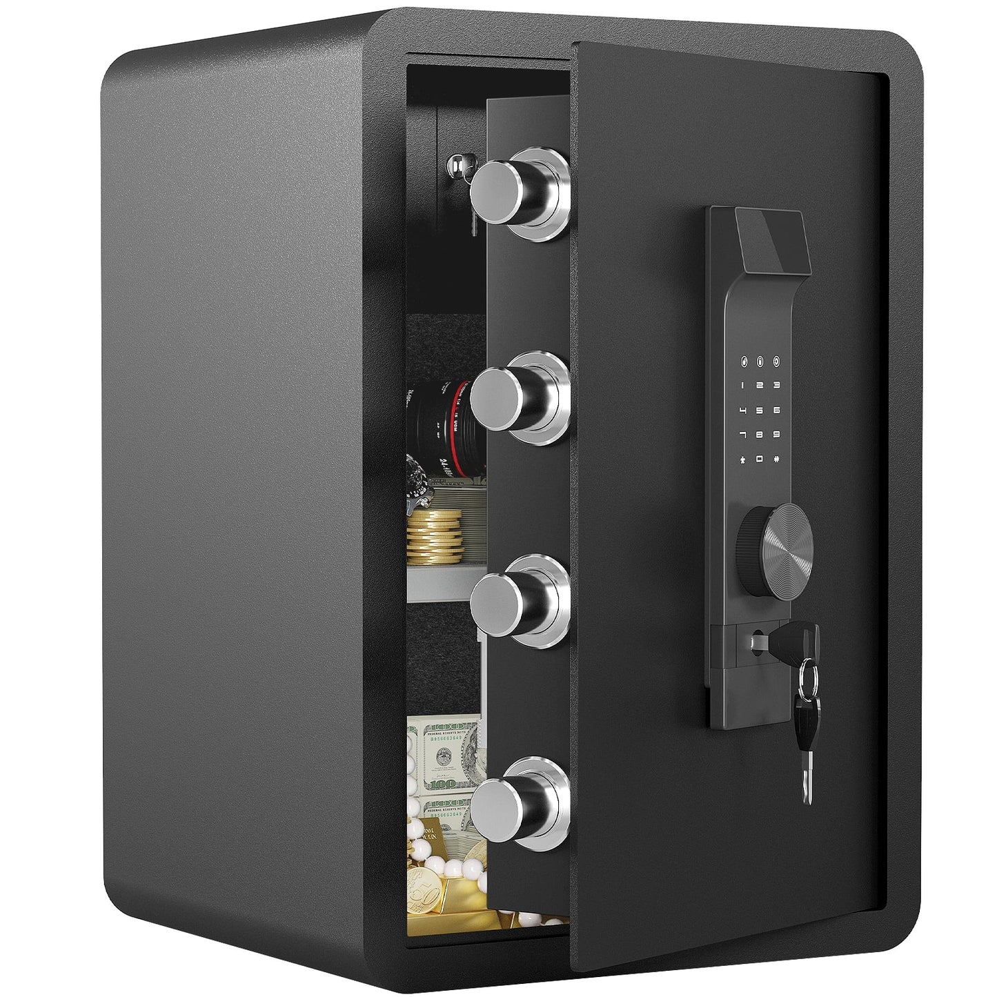 KAV-High Security Large-sized Safe Box with Fireproof and Waterproof Bag