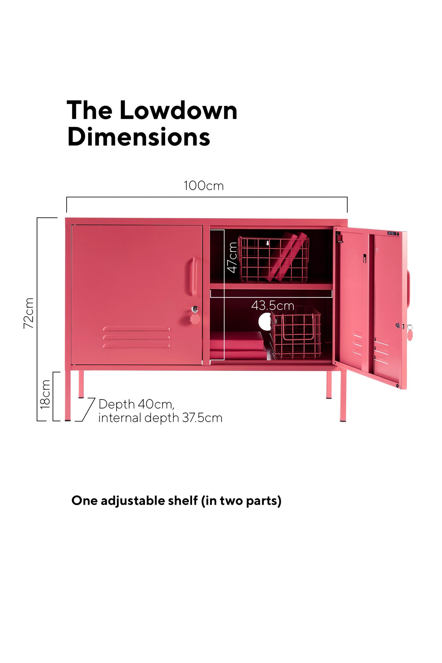Shadwick 2 Door Wide Metal Locker Accent Storage Cabinet,Available in a variety of colors