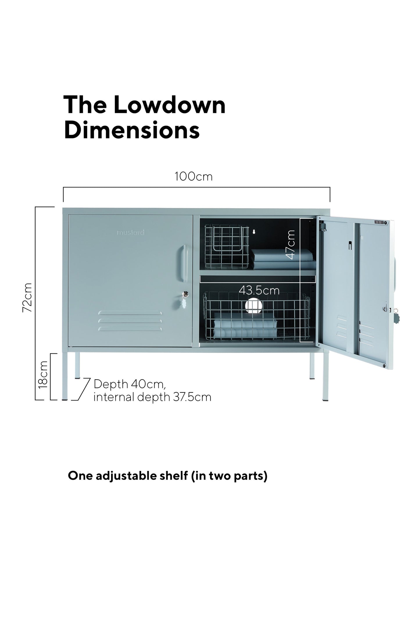 Shadwick 2 Door Wide Metal Locker Accent Storage Cabinet,Available in a variety of colors