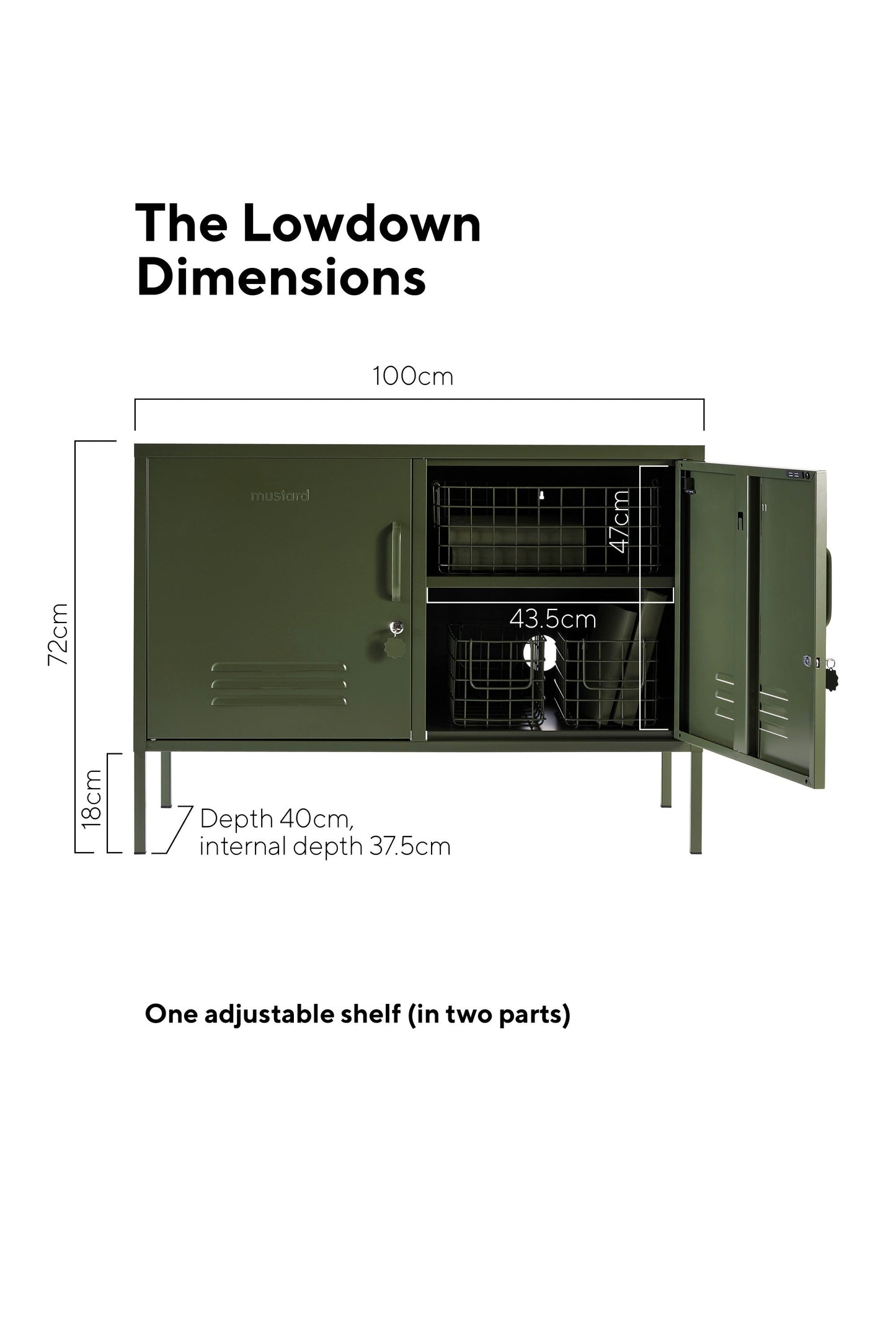 Shadwick 2 Door Wide Metal Locker Accent Storage Cabinet,Available in a variety of colors