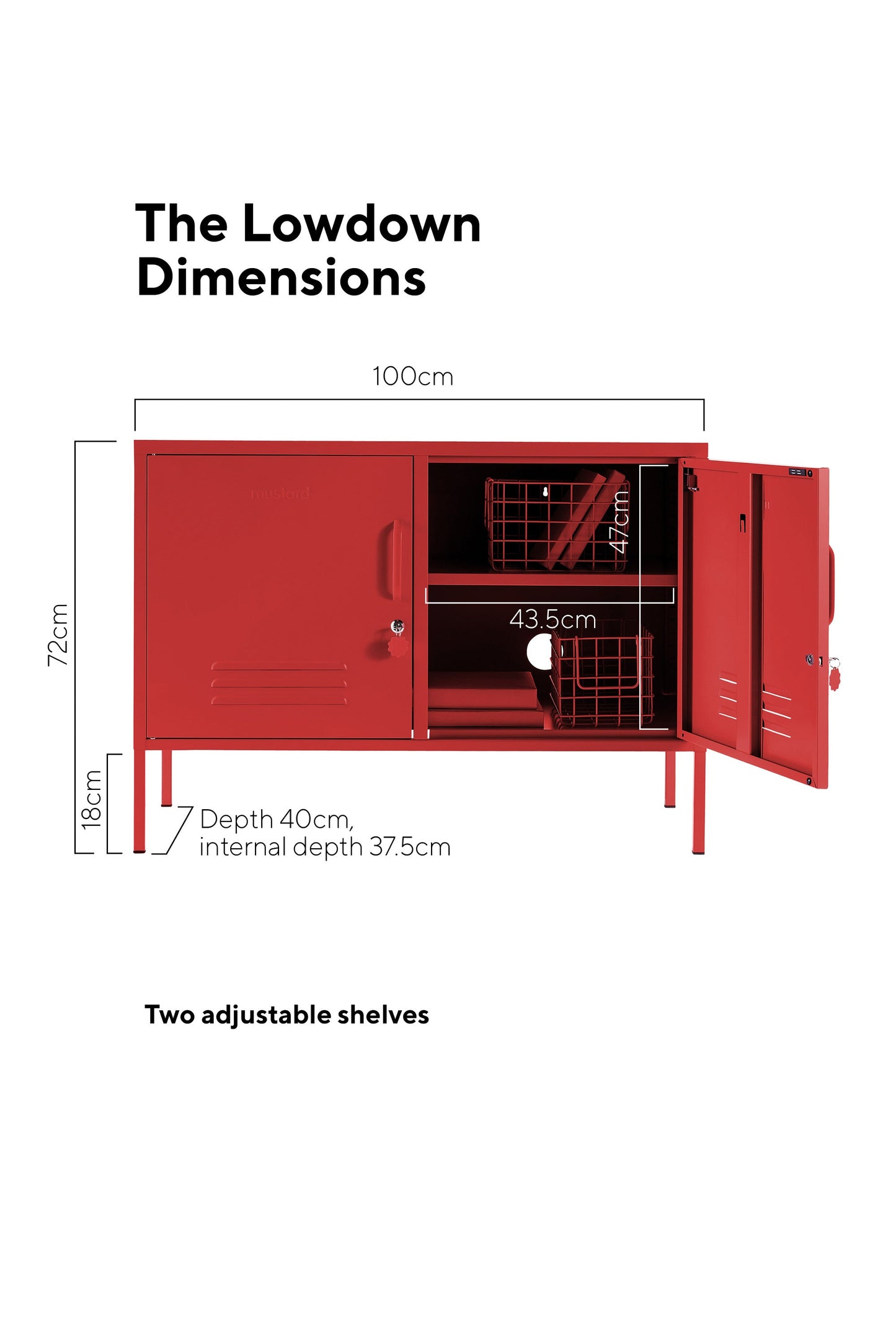 Shadwick 2 Door Wide Metal Locker Accent Storage Cabinet,Available in a variety of colors
