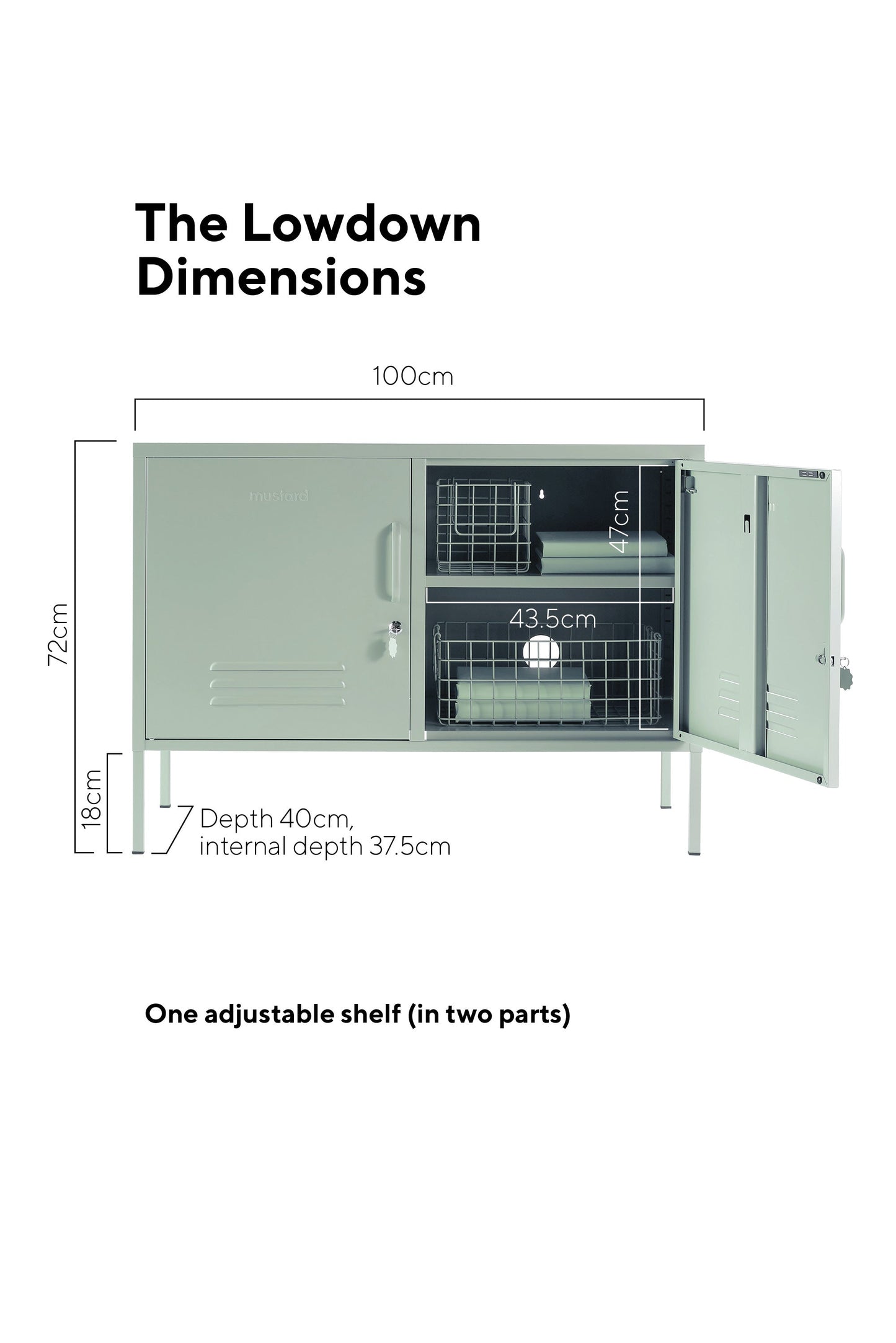 Shadwick 2 Door Wide Metal Locker Accent Storage Cabinet,Available in a variety of colors
