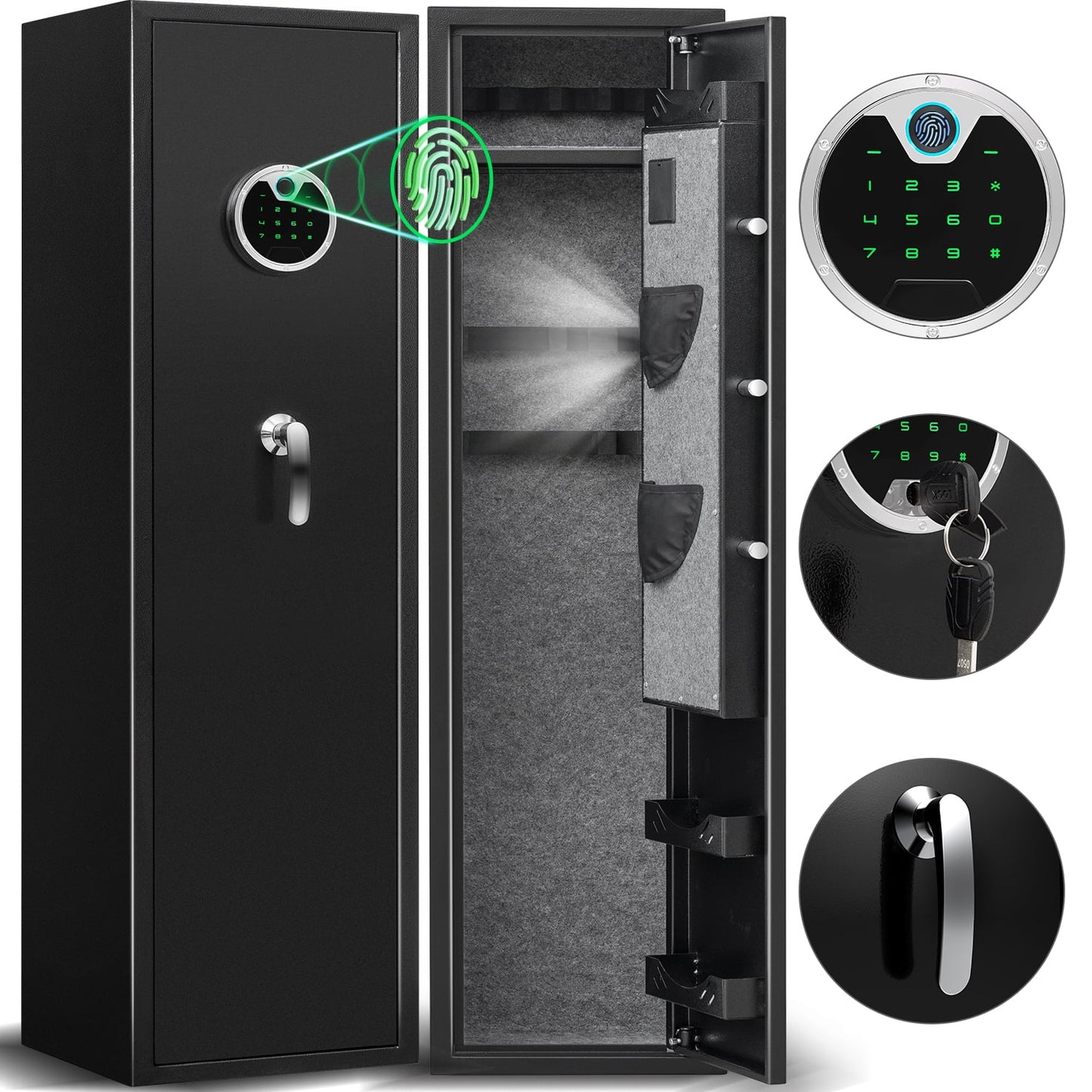 KAV-G3-138W 4-5 Gun Safes for Home Guns and Pistols
