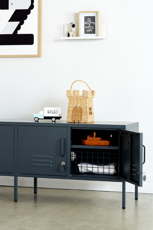 Metal Storage Cabinet Adjustable Shelf Storage Cabinet Laundry Room or Utility Room Storage Cabinet 2 Tiers Large Space for Books Clothes