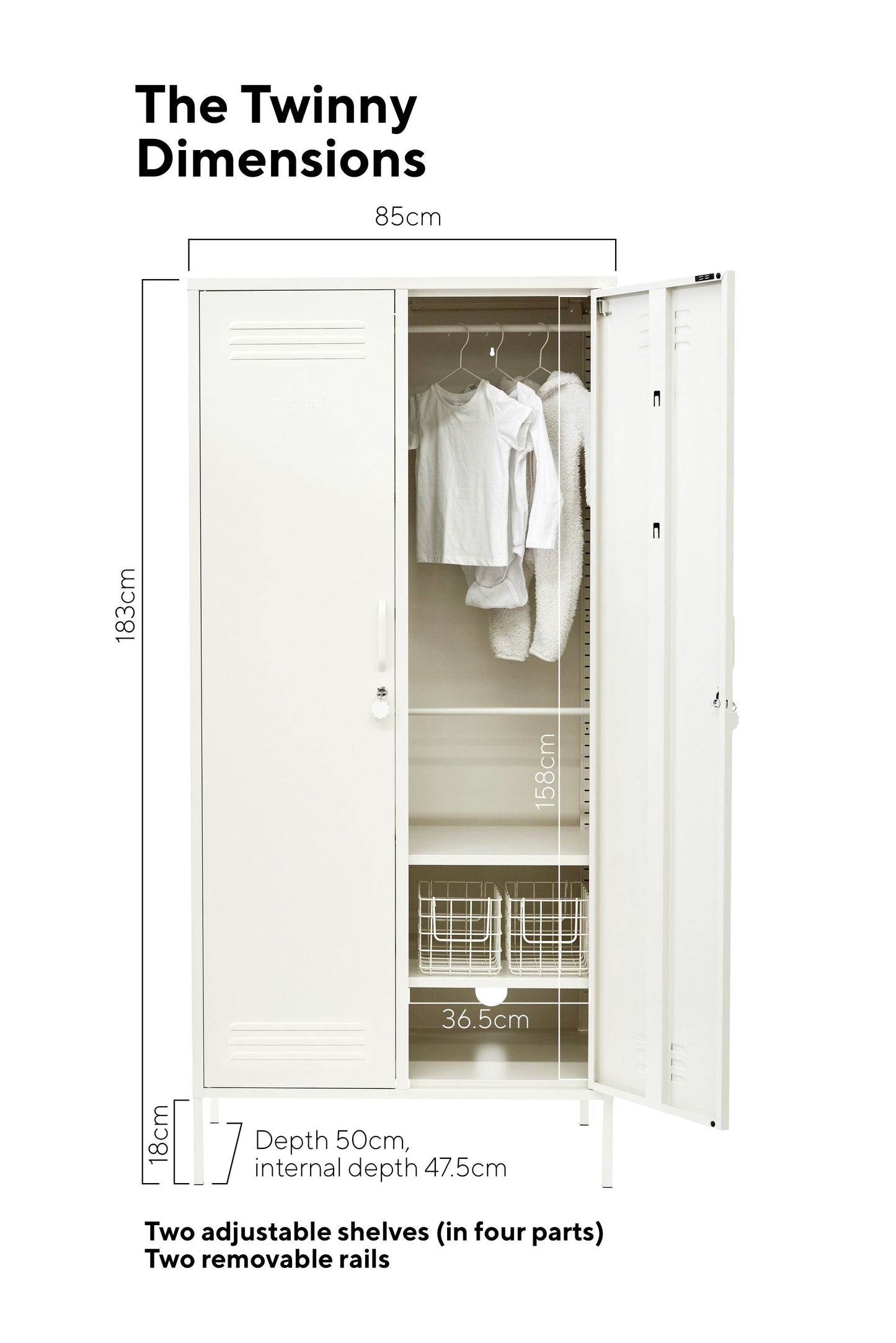 South Shore Crea Metal 2-Door Accent Cabinet, Orange